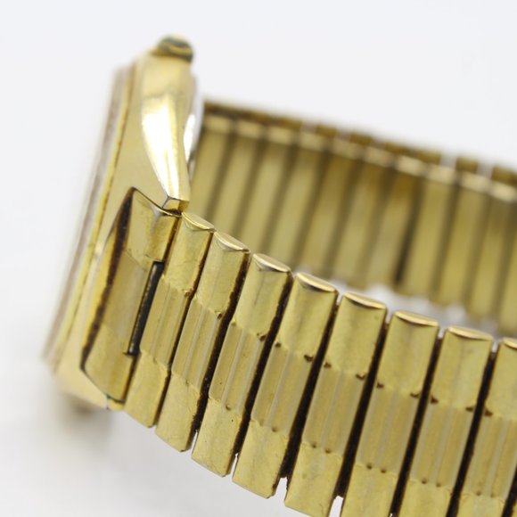 Vintage CITIZEN Quartz Men's Retro Classic Gold Tone Watch Expandable Band 90's - Picture 7 of 7